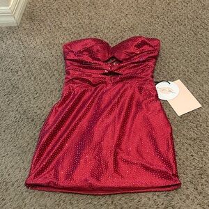 Strapless Red Dress
